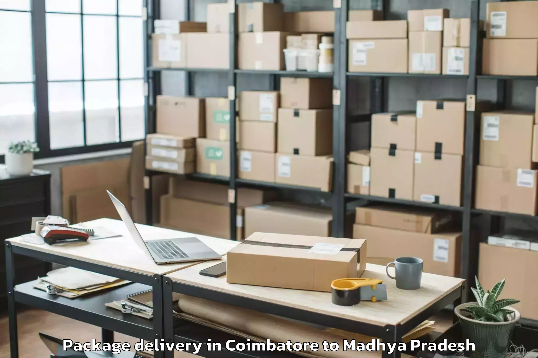 Reliable Coimbatore to Alot Package Delivery